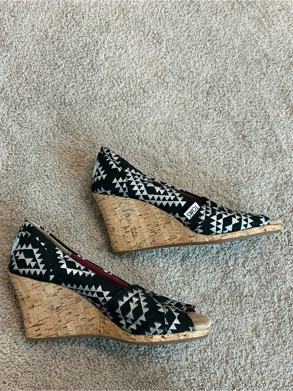 Toms black silver